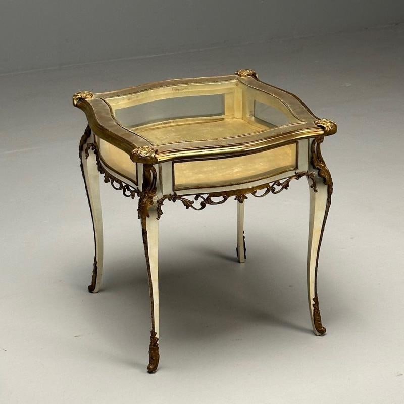 Louis XV, Jewelry Showcase, Vitrine Table, Walnut, Bronze, Gilt, 1920s - 4