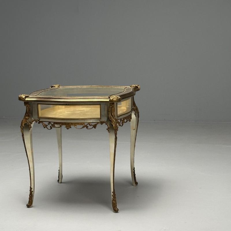 Louis XV, Jewelry Showcase, Vitrine Table, Walnut, Bronze, Gilt, 1920s - 5