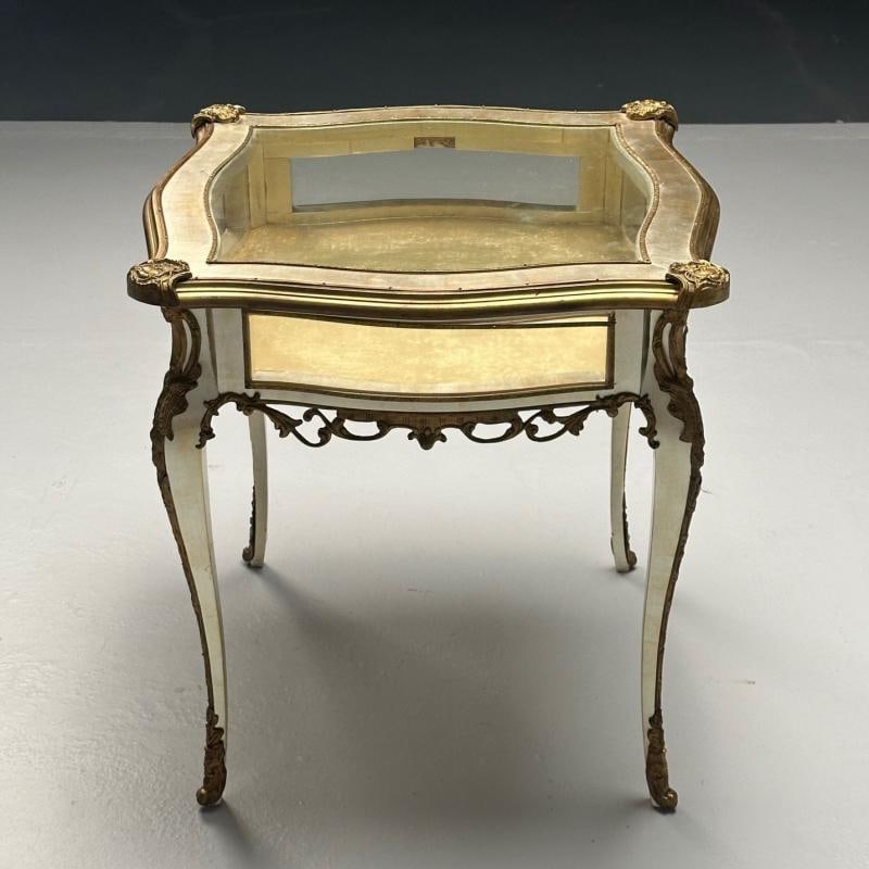 Louis XV, Jewelry Showcase, Vitrine Table, Walnut, Bronze, Gilt, 1920s - 6