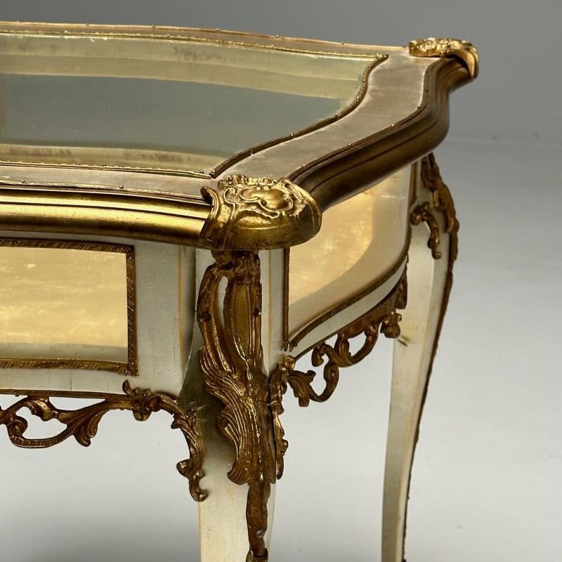 Louis XV, Jewelry Showcase, Vitrine Table, Walnut, Bronze, Gilt, 1920s - 7