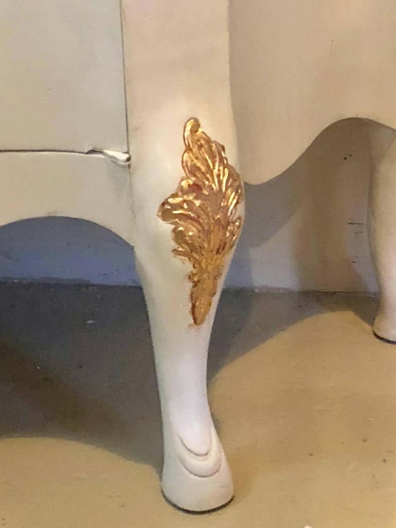 Louis XV Style Parcel-Gilt and Paint Decorated Two-Door Cabinet Server Sideboard - 6