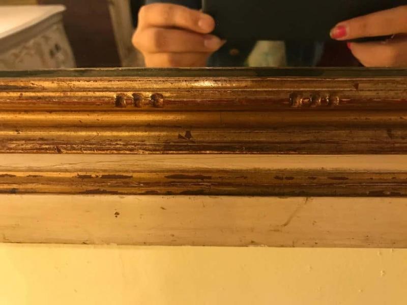 Louis XVI Style Painted & Parcel-Gilt Trumeau Console or over the Mantle Mirror - 2