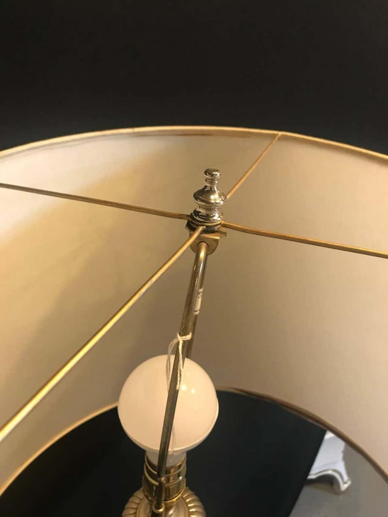 Hollywood Regency Style White Marble Glass and Silver Plate Floor Standing Lamp - 11