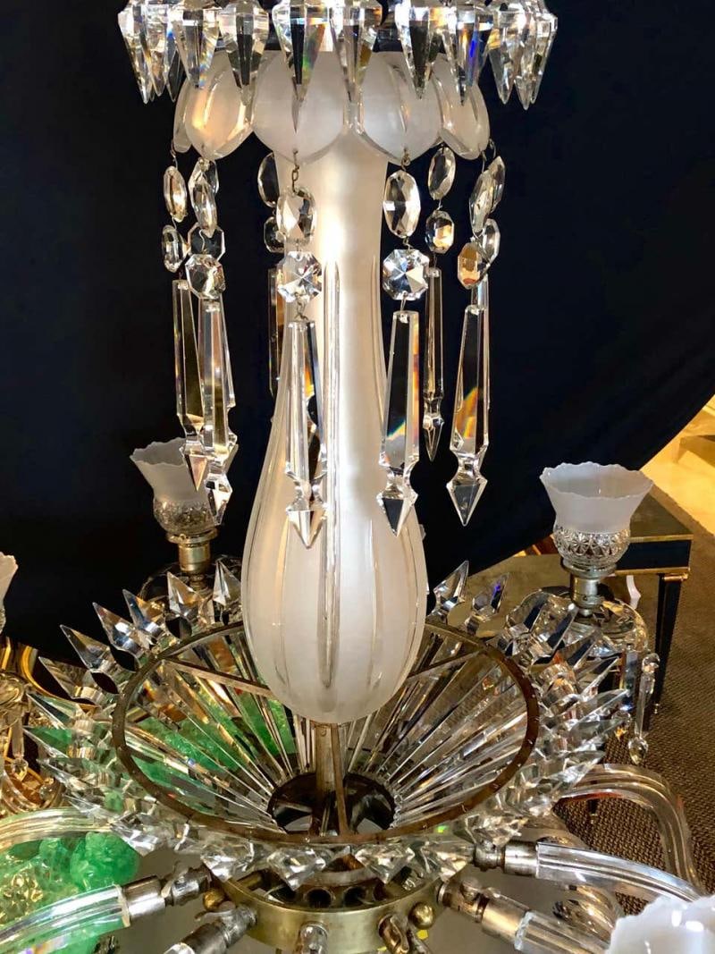 Monumental 19th Century Crystal & Lalique Style Neoclassical Chandelier - 10