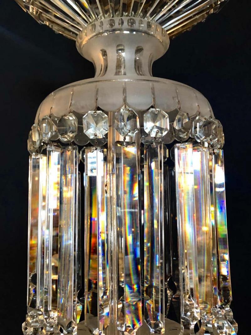 Monumental 19th Century Crystal & Lalique Style Neoclassical Chandelier - 7