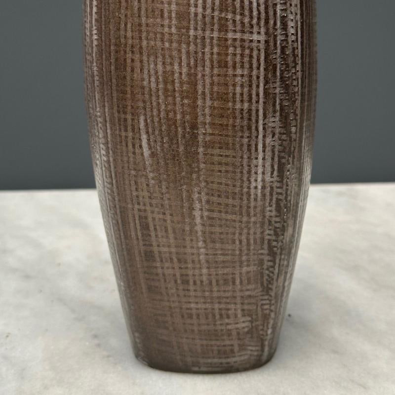 Ingrid Atterberg, Ekeby, Swedish Mid-Century Modern, Tan Vase, Stoneware,1960s - 7