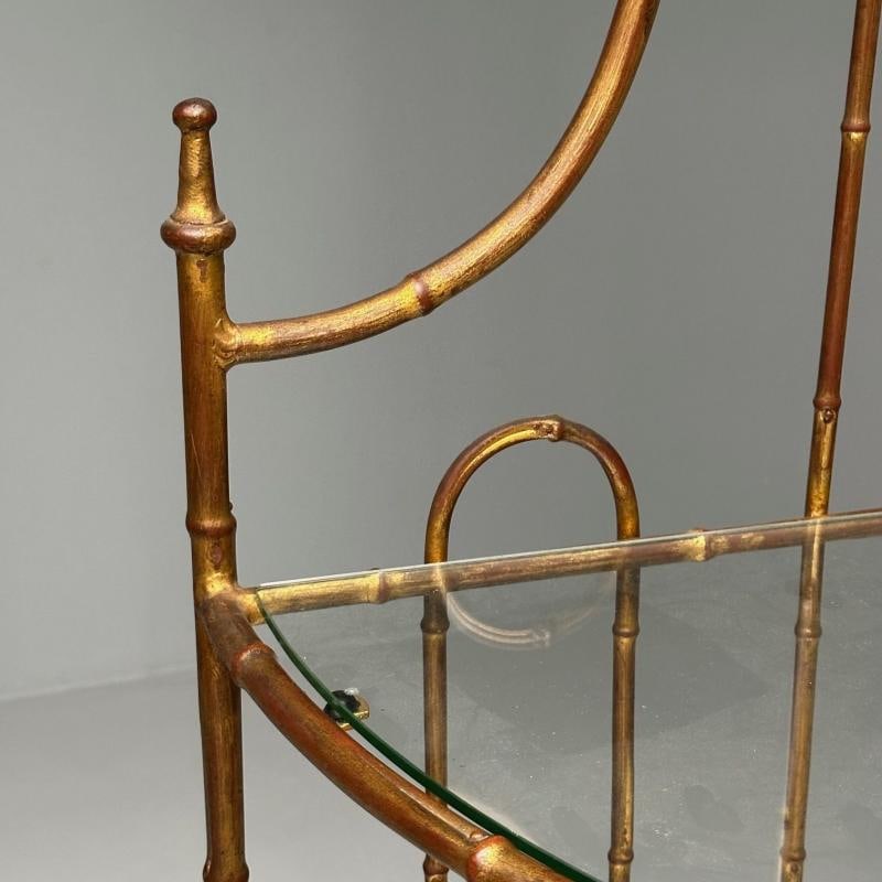Maison Jansen, Hollywood Regency, Etagères, Brass Faux Bamboo, 1970s - 9