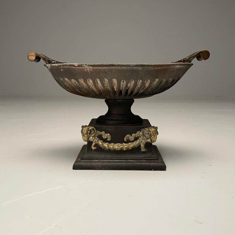 Regency, George III Style, Large Urn Planter, Cast Iron, Brass, England, 20th C. - 4