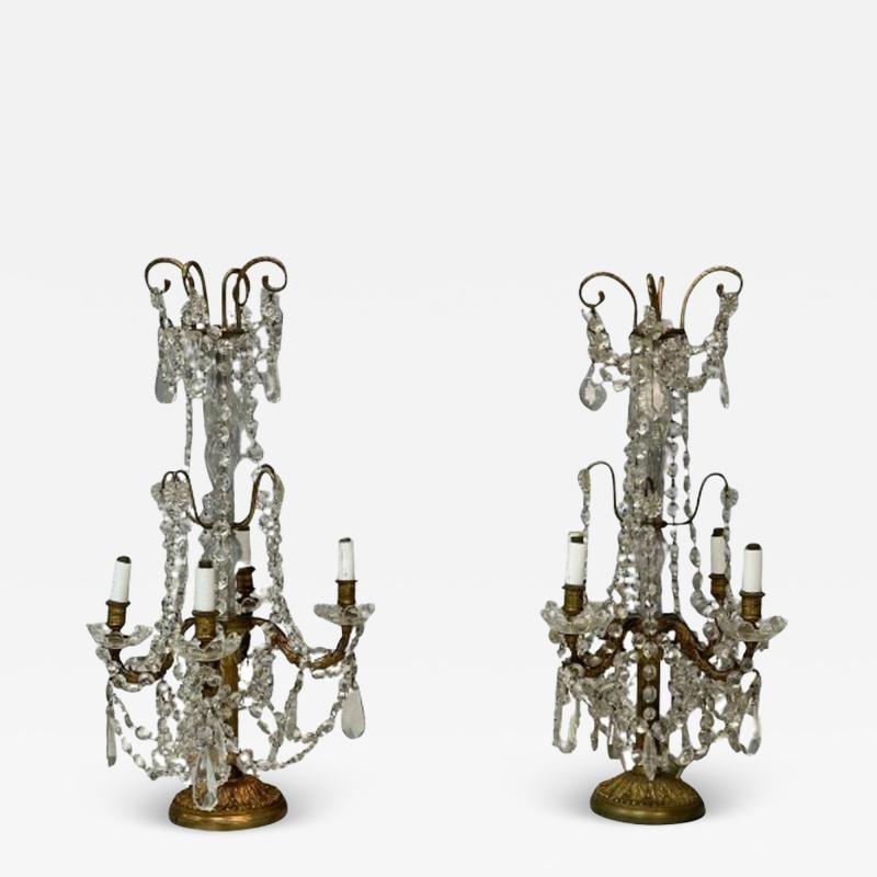 Louis XVI Style, Candelabras, Gilt Bronze, Crystal, France, 1930s (1 of 12)