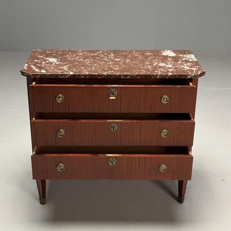 Gustavian, Louis XVI Style, Swedish Commode, Mahogany, Marble, Sweden, 1950s - 5