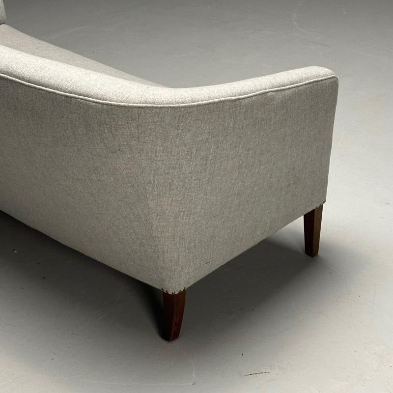 Ludvig Pontoppidan, Danish Mid-Century Modern, Sofa, Light Gray Wool, 1950s - 9