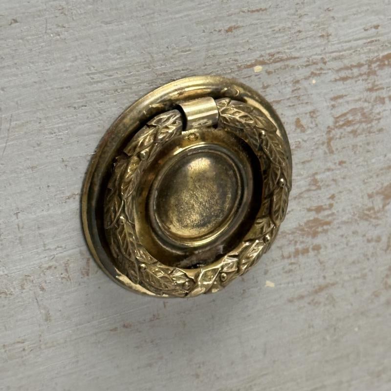 Gustavian, Swedish Commode, Grey Paint Distressed, Brass, Sweden, 1940s - 7