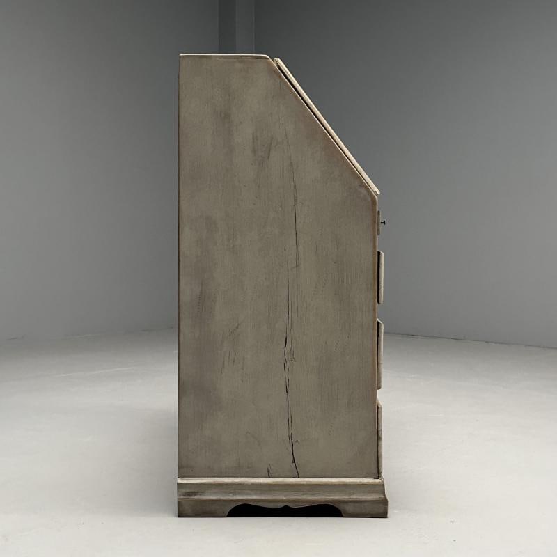 Gustavian, Swedish Secretaire Desk, White Paint, Pinewood, Sweden, 1900s - 8