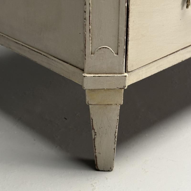 Gustavian, Swedish Commode, Gray Paint Distressed, Brass, Sweden, 1900s - 9