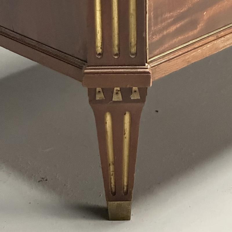 Gustavian, Louis XVI Style, Swedish Chest, Walnut, Brass, Marble, Sweden, 1960s - 5