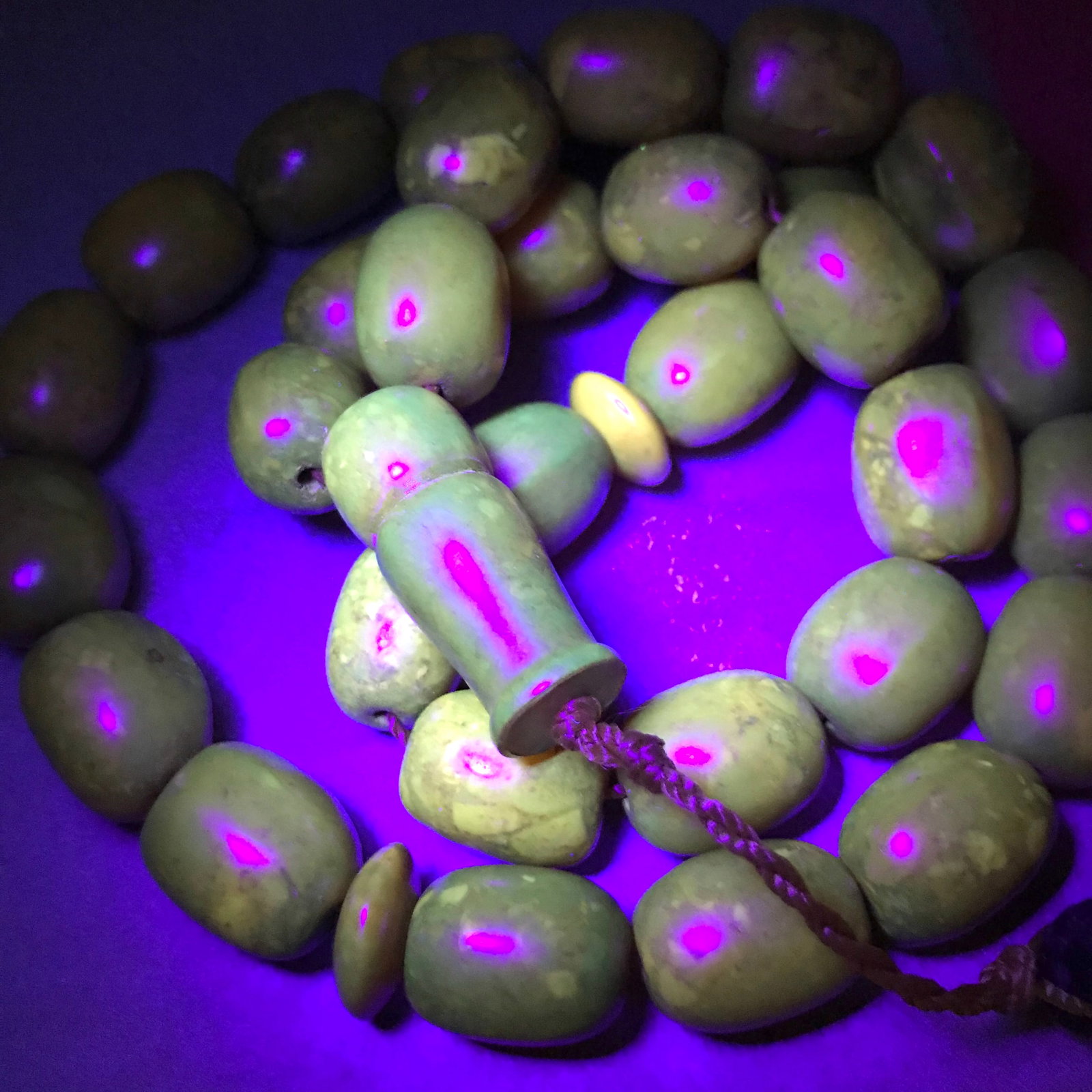 Impressive Vintage Amber Tesbih made from Barrel shaped Amber beads - 7