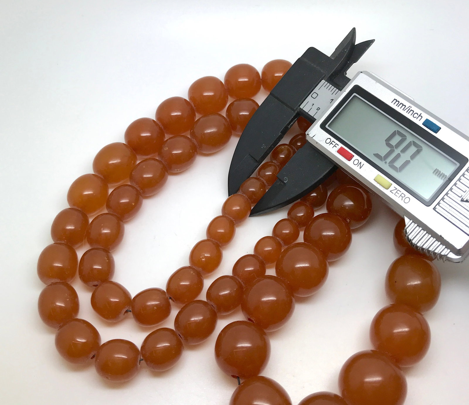 Unique and Remarkable Amber Necklace made from Round Amber beads - 6