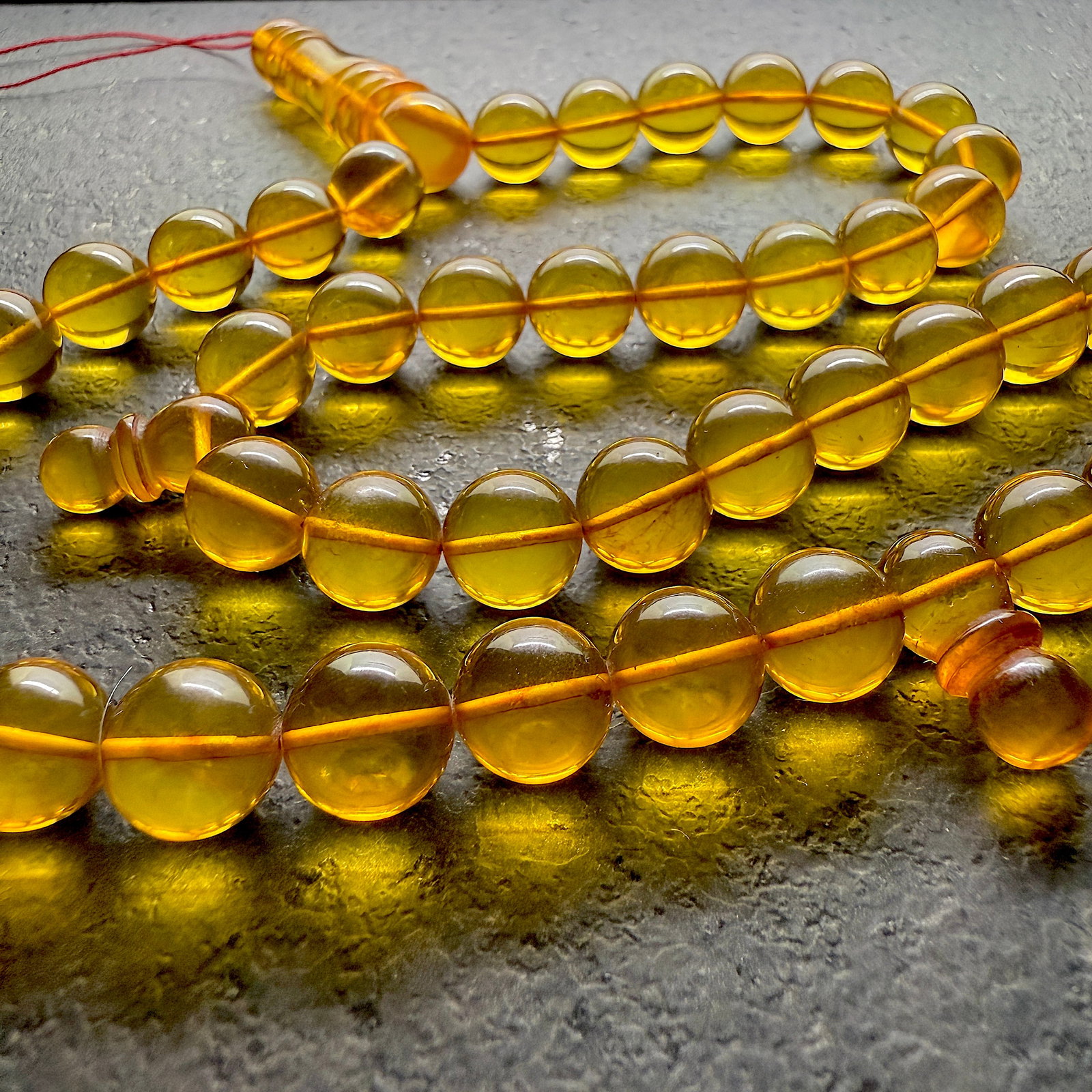 Splendid Amber Tesbih made from Round Amber beads - 2
