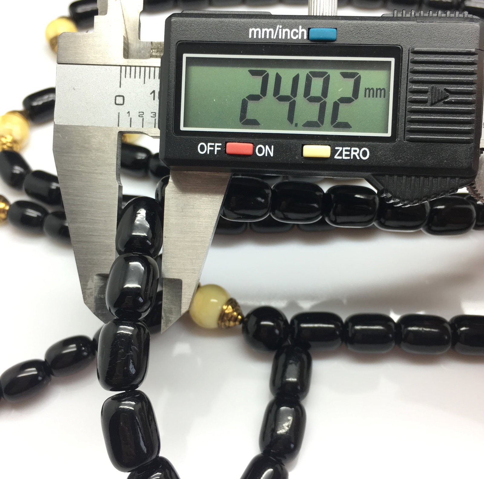 Incredible Amber Mala made from Barrel shaped Amber beads - 6