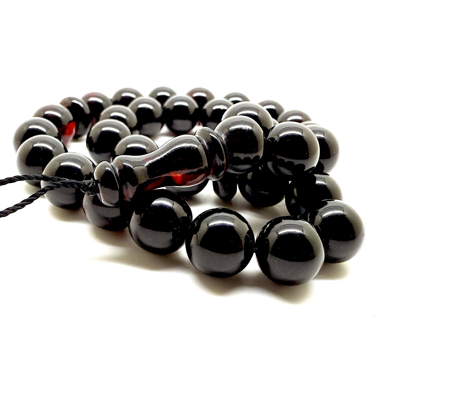 Beautiful Vintage Amber Tesbih made from Round Amber beads - 10