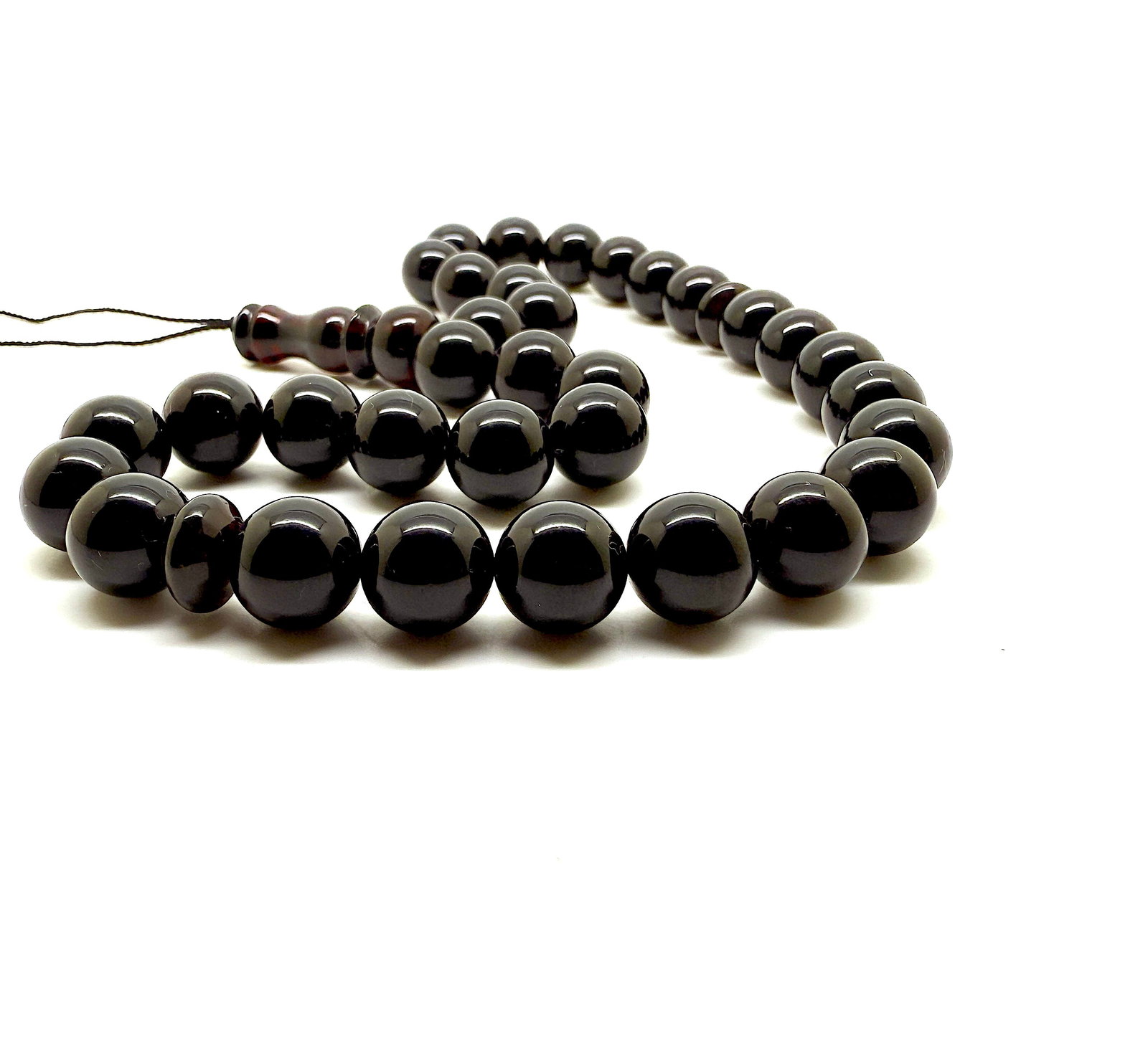 Beautiful Vintage Amber Tesbih made from Round Amber beads - 7