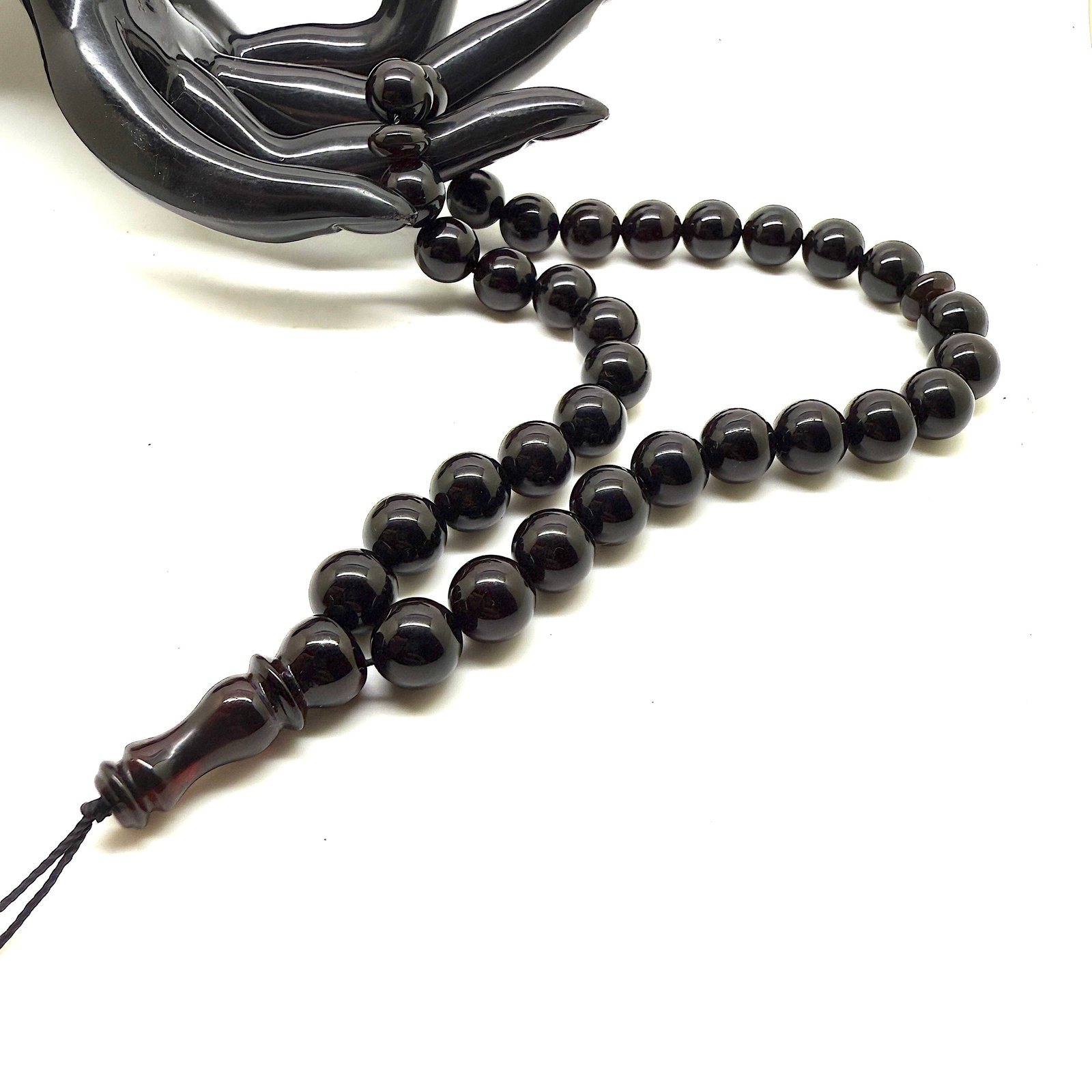 Beautiful Vintage Amber Tesbih made from Round Amber beads - 8