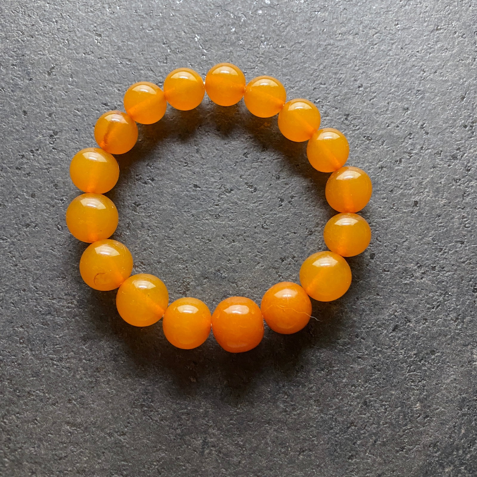 Beautiful Unique Vintage Amber Bracelet made from Round Amber beads - 4