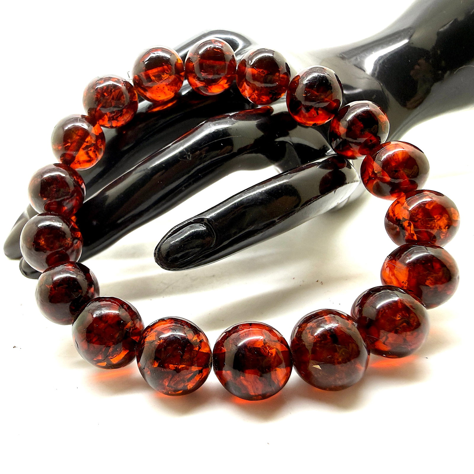 Stunning Amber Bracelet made from Round Amber beads - 7