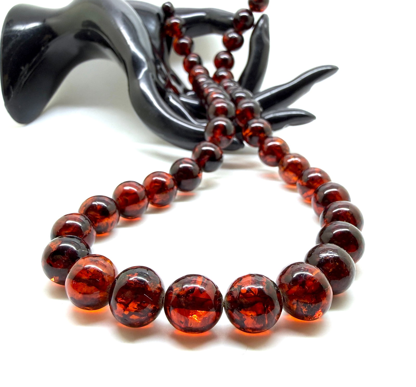Amazing Amber Necklace made from Round Amber beads - 10