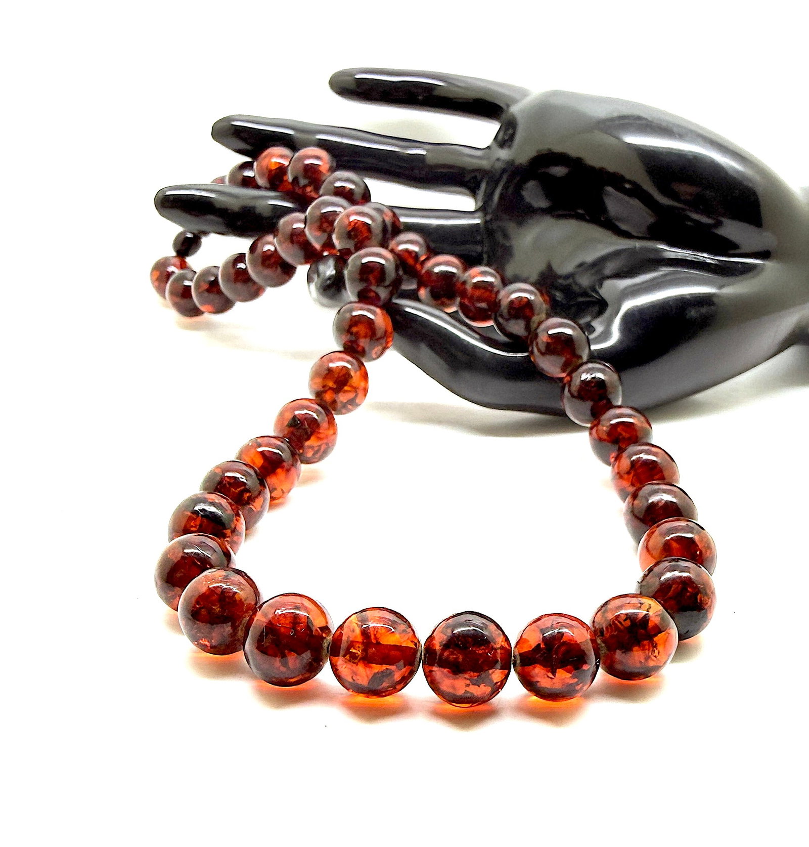 Amazing Amber Necklace made from Round Amber beads - 2