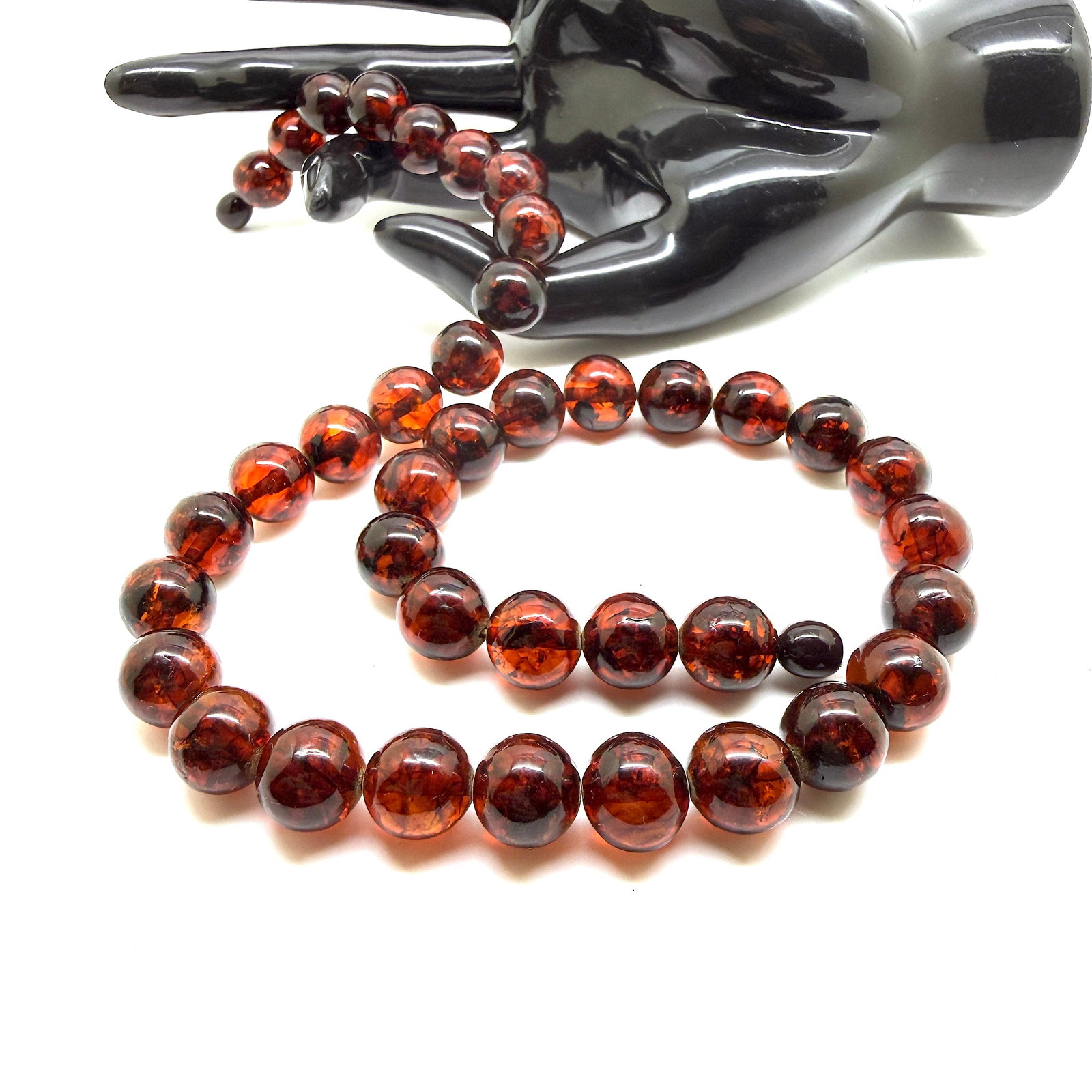 Amazing Amber Necklace made from Round Amber beads - 3