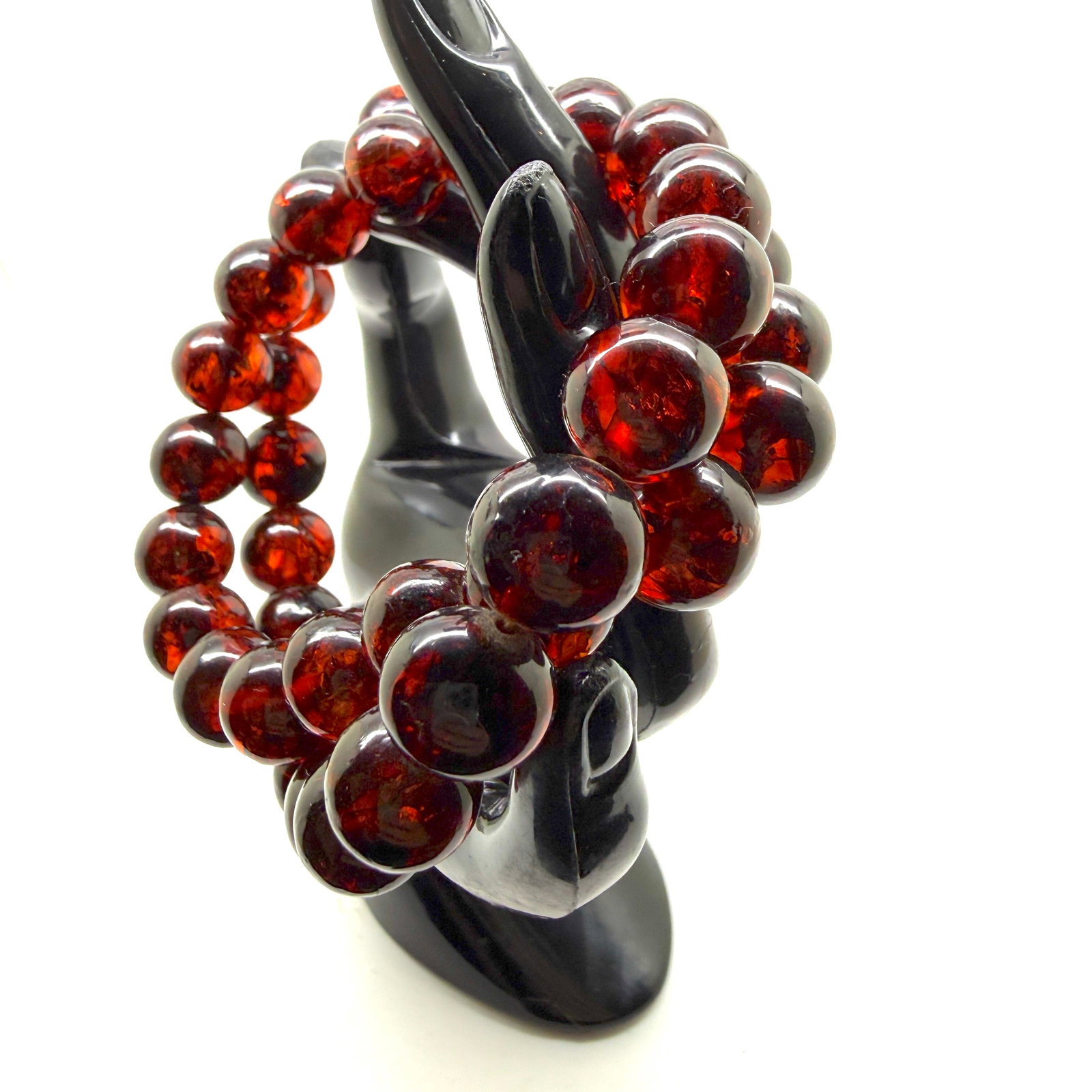 Amazing Amber Necklace made from Round Amber beads - 8