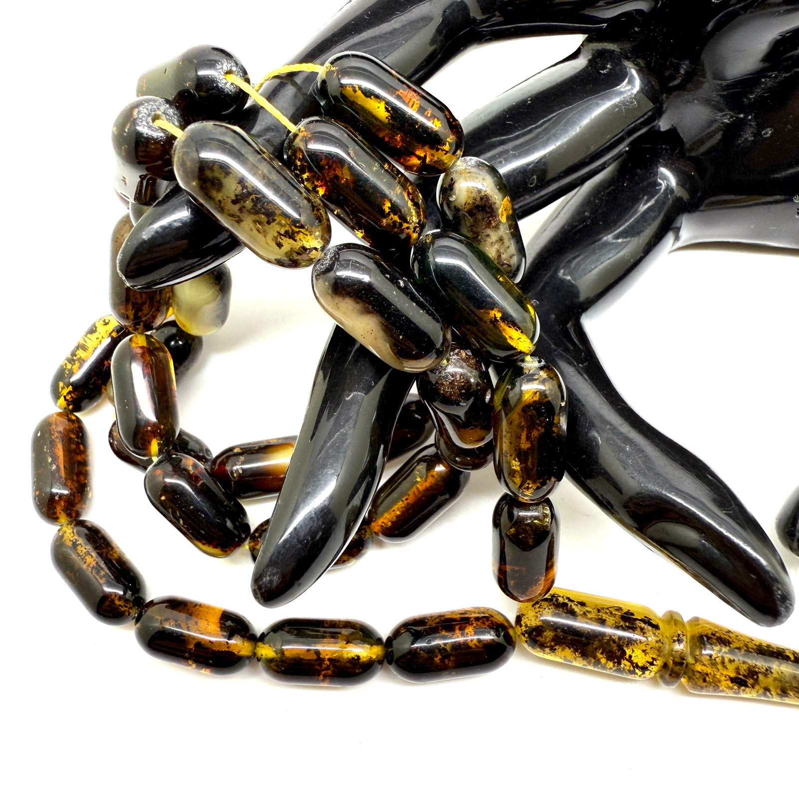 Impressive Amber Tesbih made from Capsule shaped Amber beads - 7