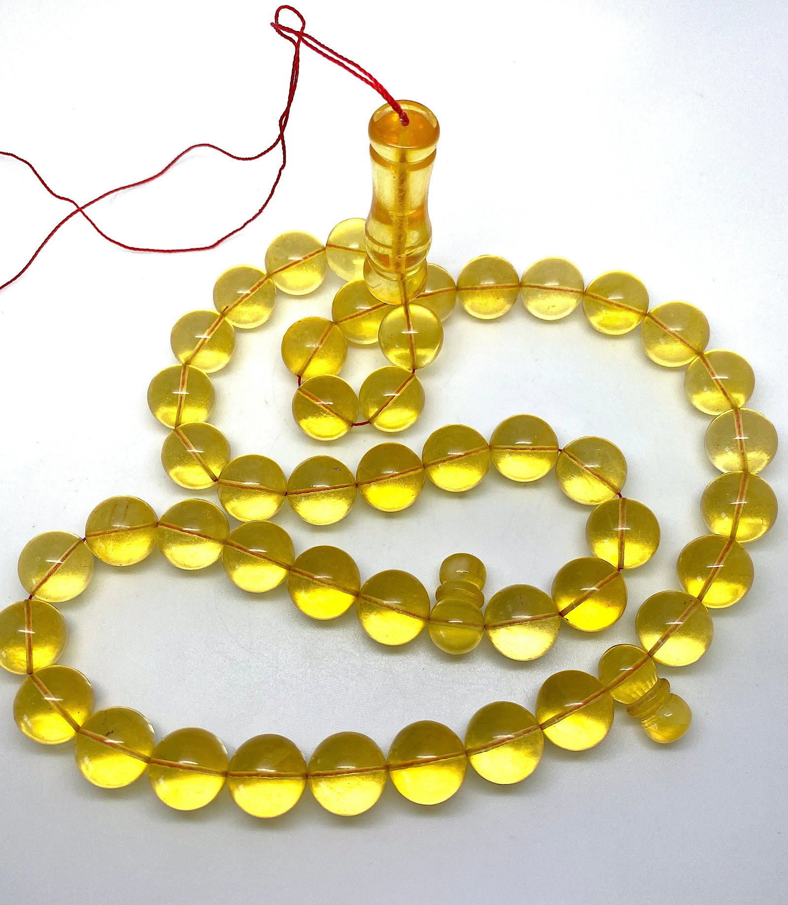 Outstanding Amber Tesbih made from Round Amber beads - 2