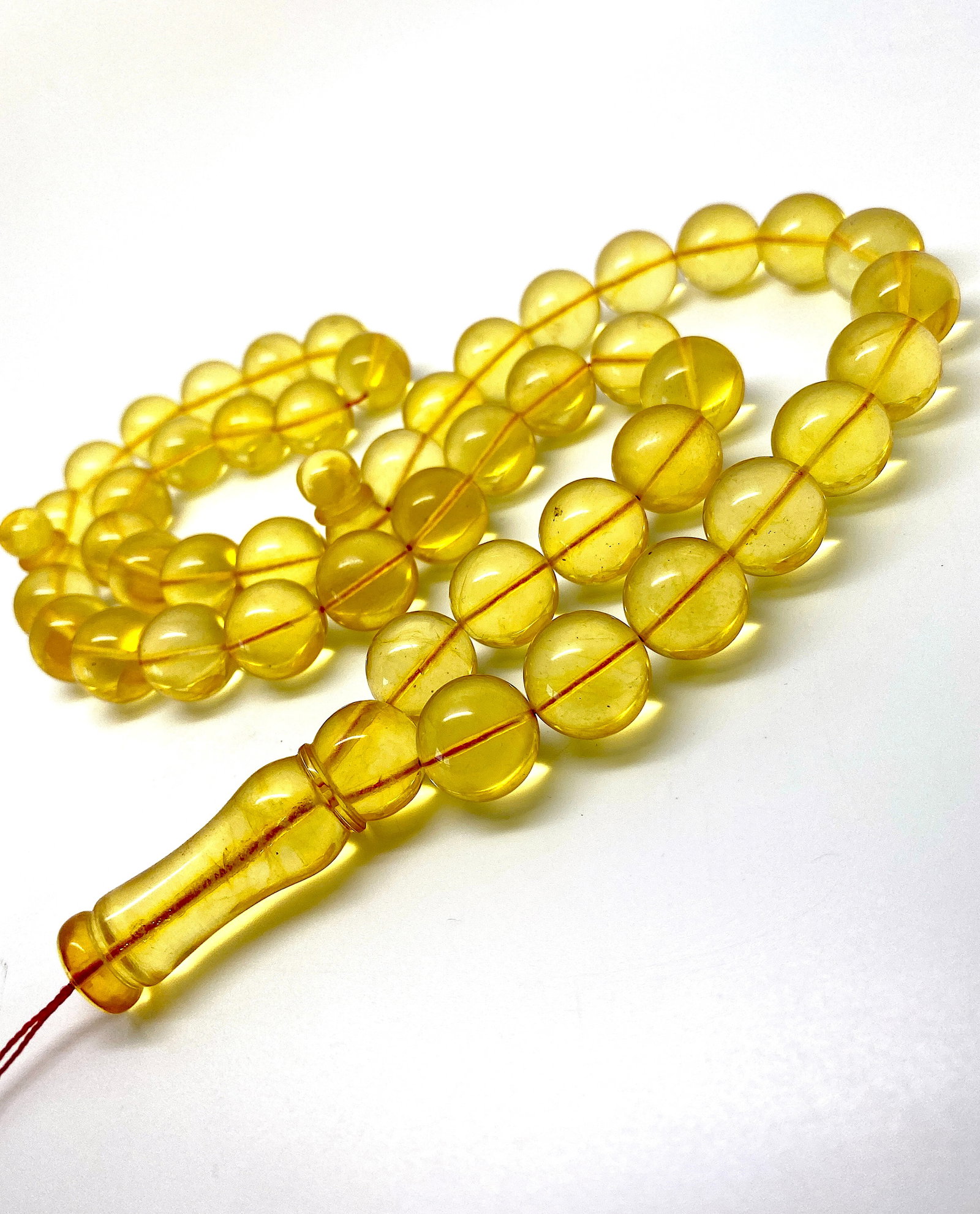 Outstanding Amber Tesbih made from Round Amber beads - 3