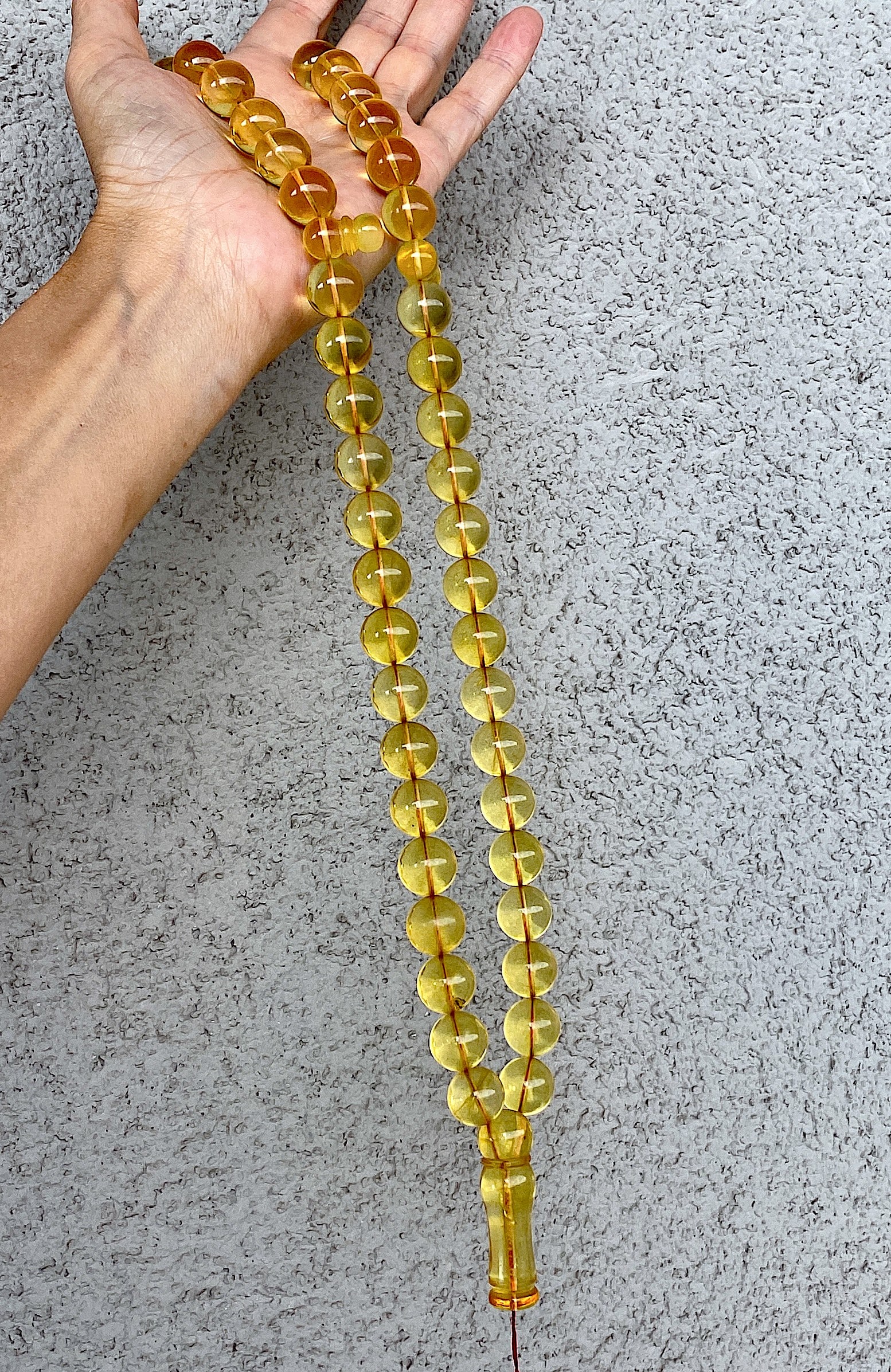 Outstanding Amber Tesbih made from Round Amber beads - 9