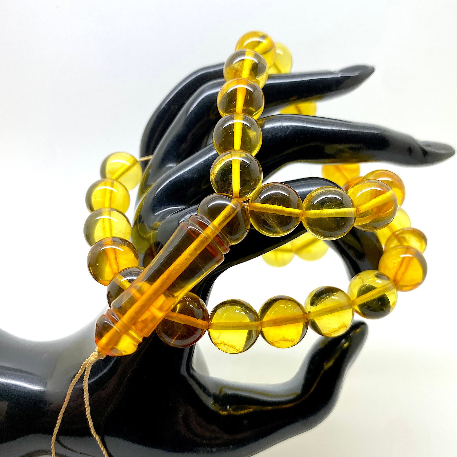 Impressive Amber Tesbih made from Round Amber beads - 7