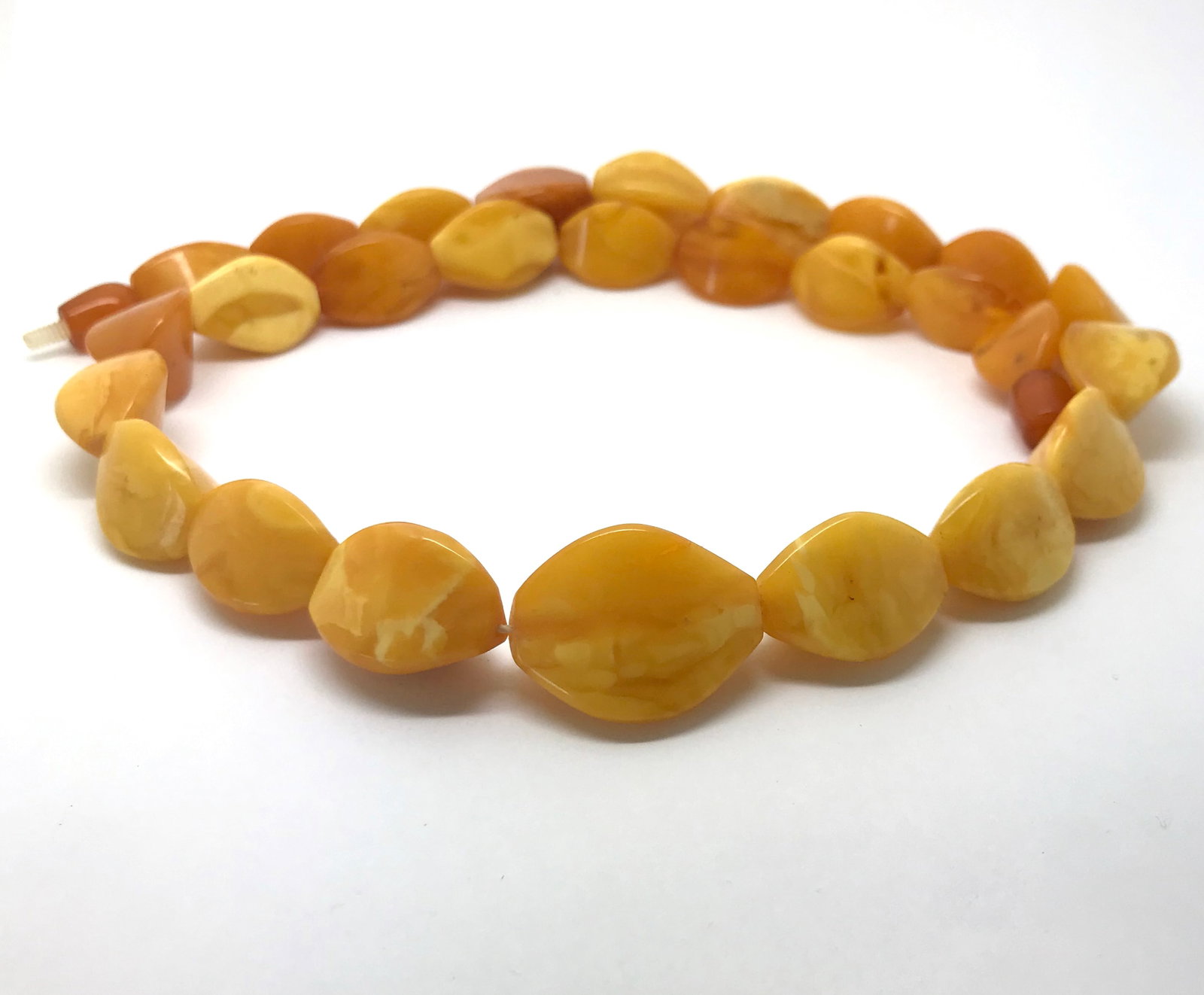 Antique Cut Amber Necklace - 5