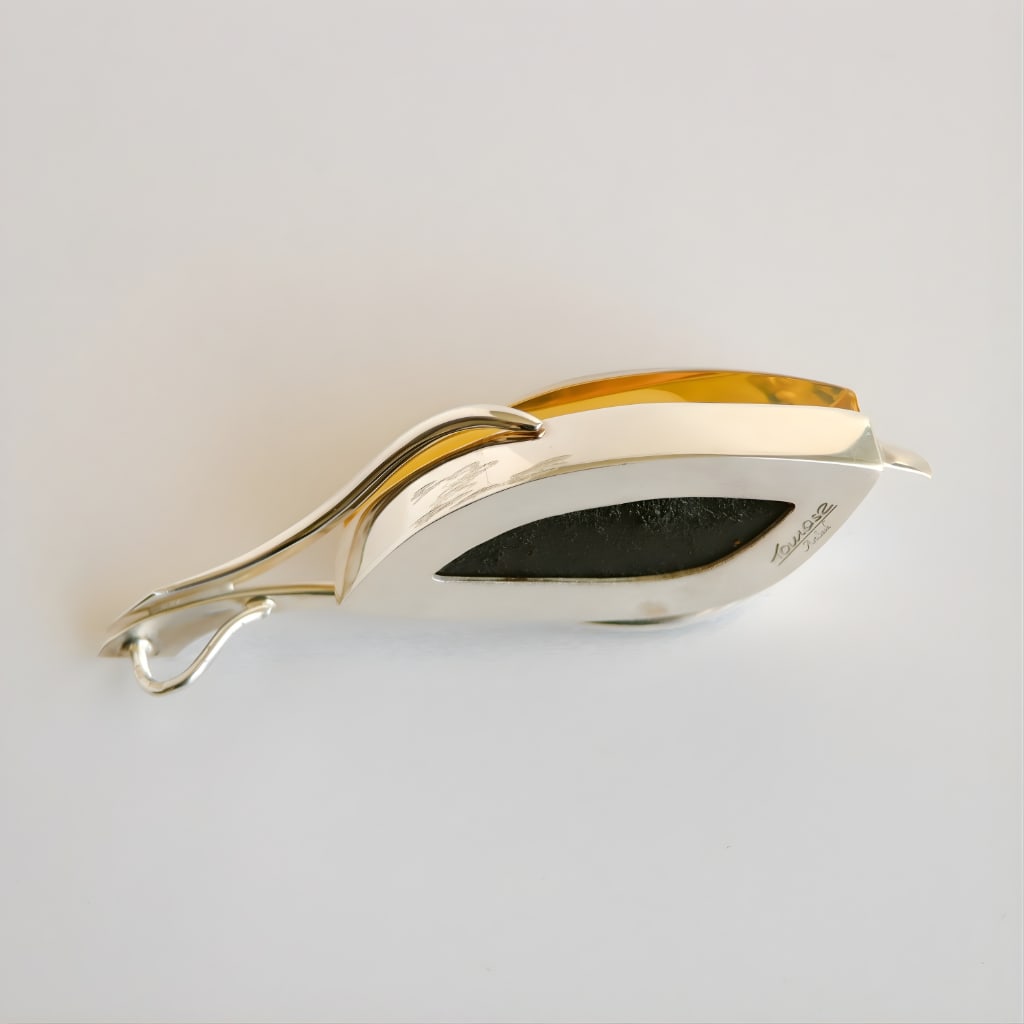 Tomosz Artszak Green Amber Necklace in Sterling Silver - 7