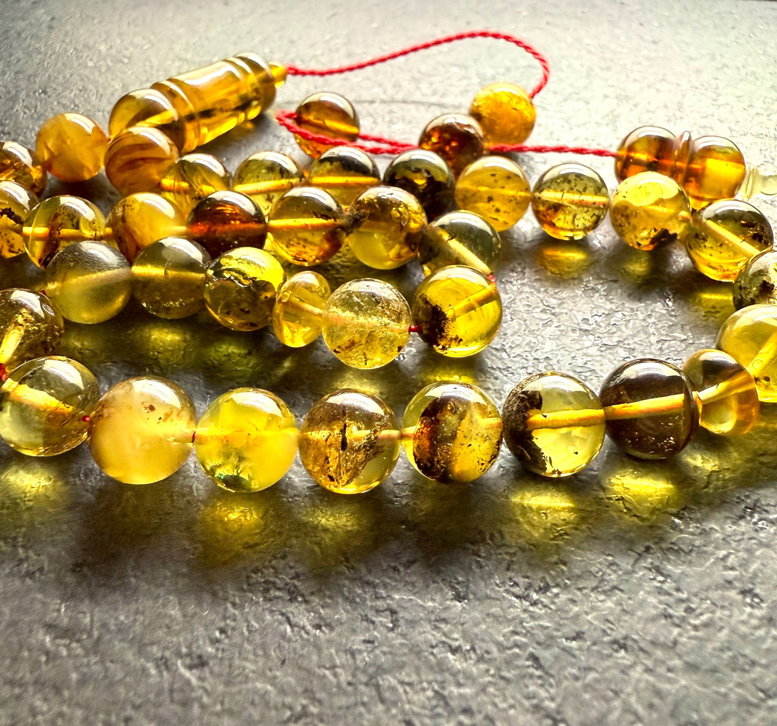 Unique and Exquisite Amber Tesbih made from Round Amber beads - 10