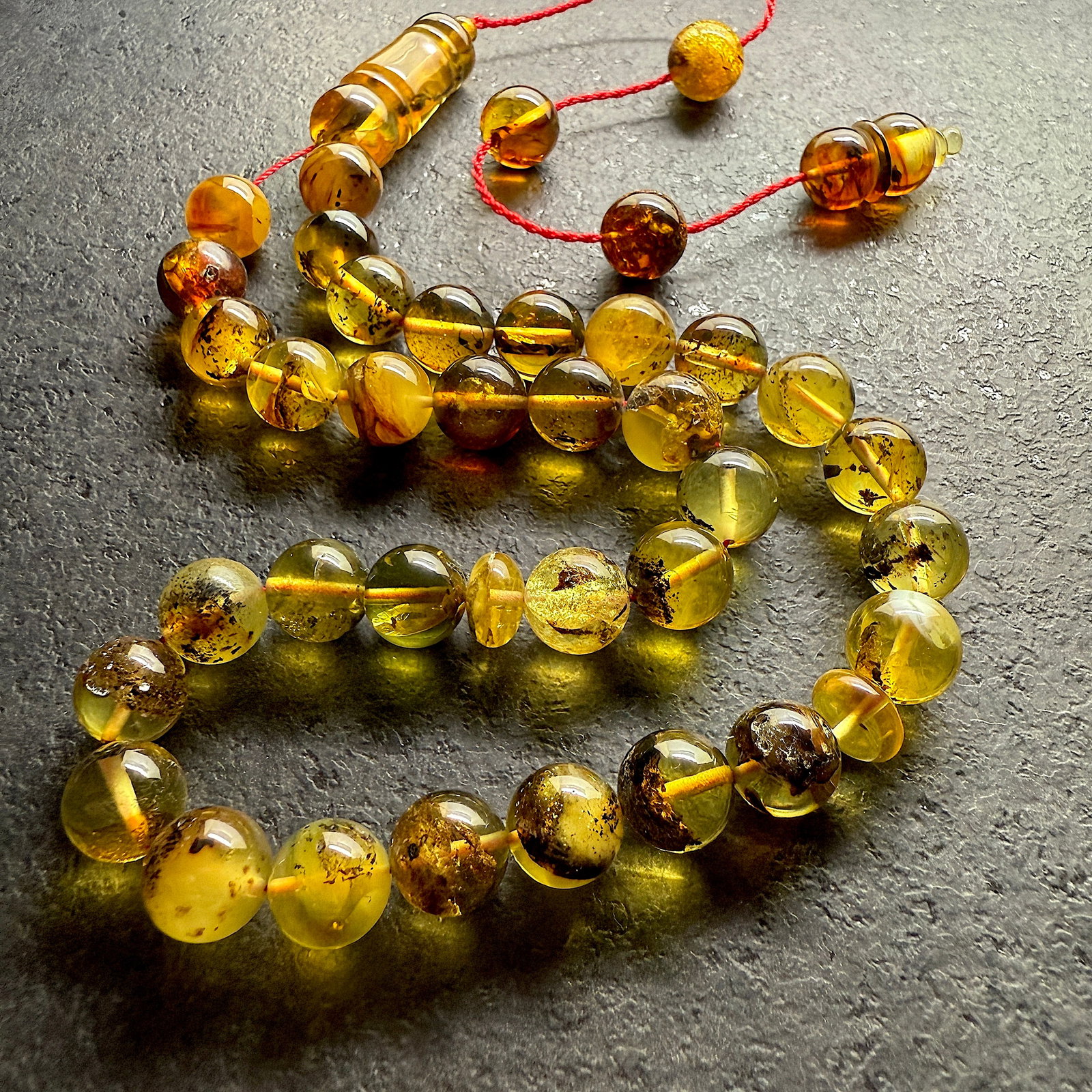 Unique and Exquisite Amber Tesbih made from Round Amber beads - 7
