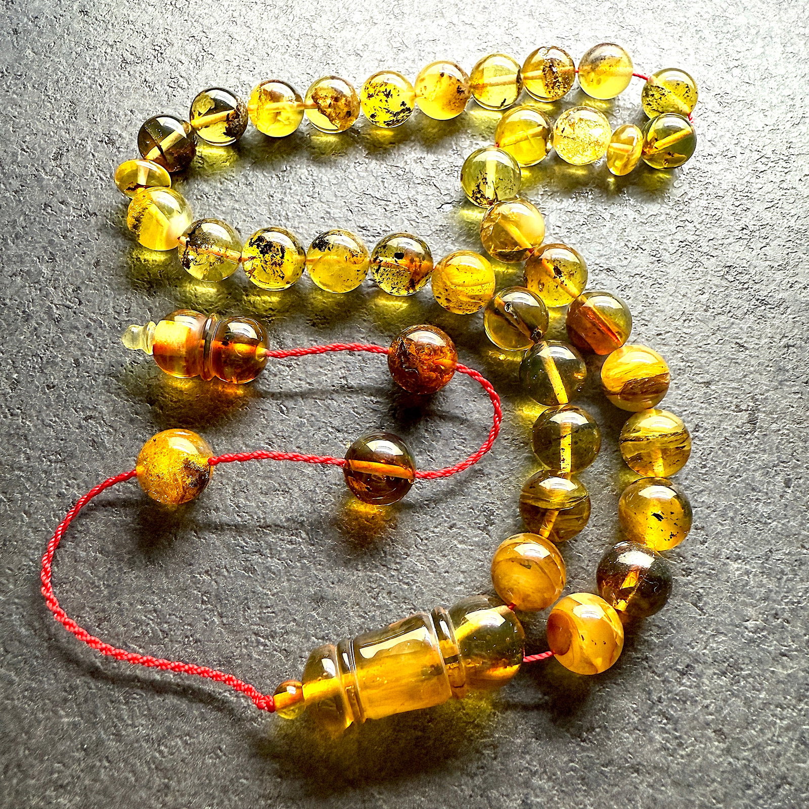 Unique and Exquisite Amber Tesbih made from Round Amber beads - 8