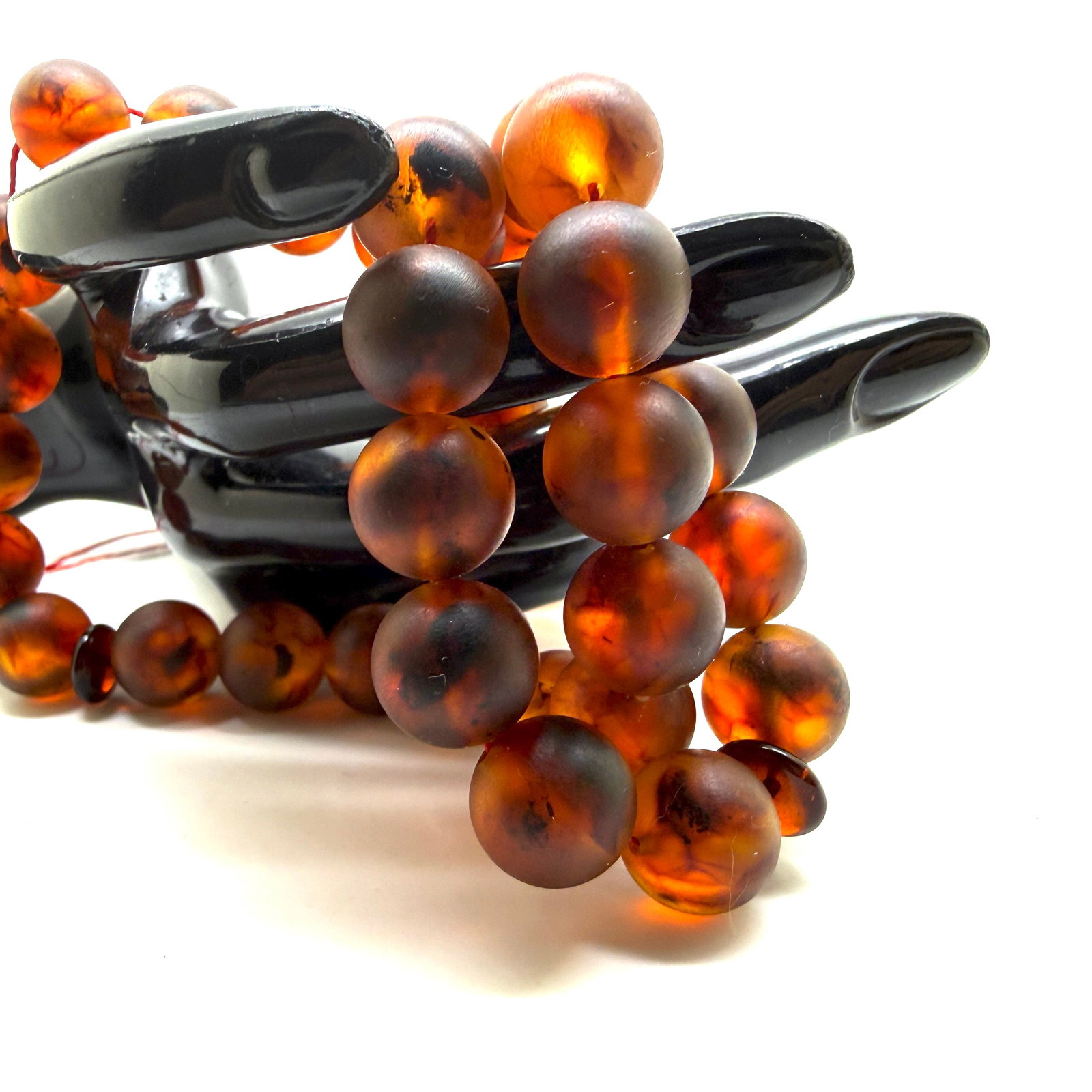 Splendid Amber Tesbih made from Round Amber beads - 5