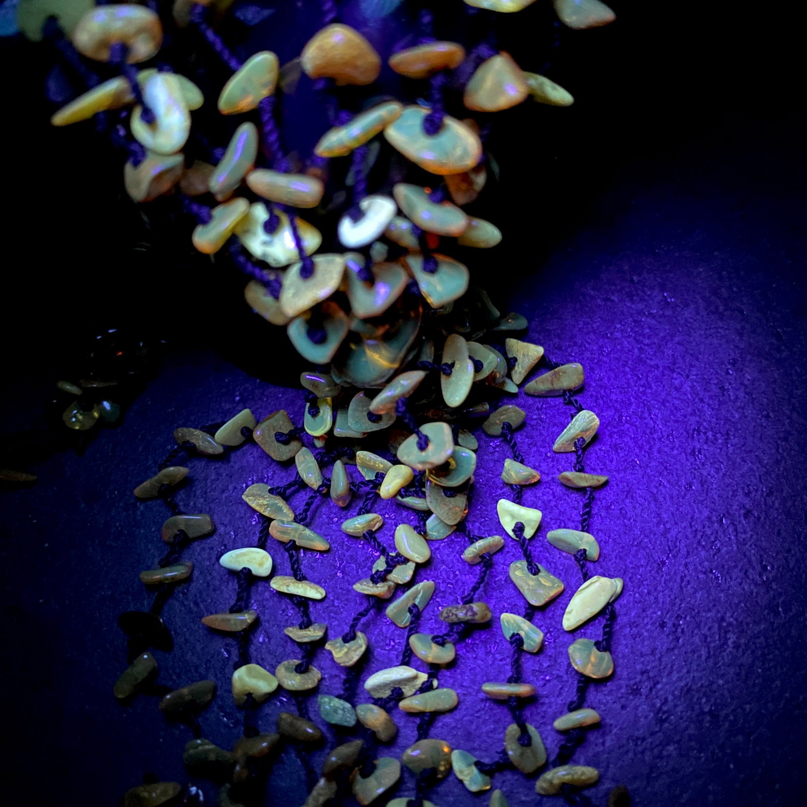 Beautiful Vintage Amber Necklace made from Natural shaped Amber beads - 9