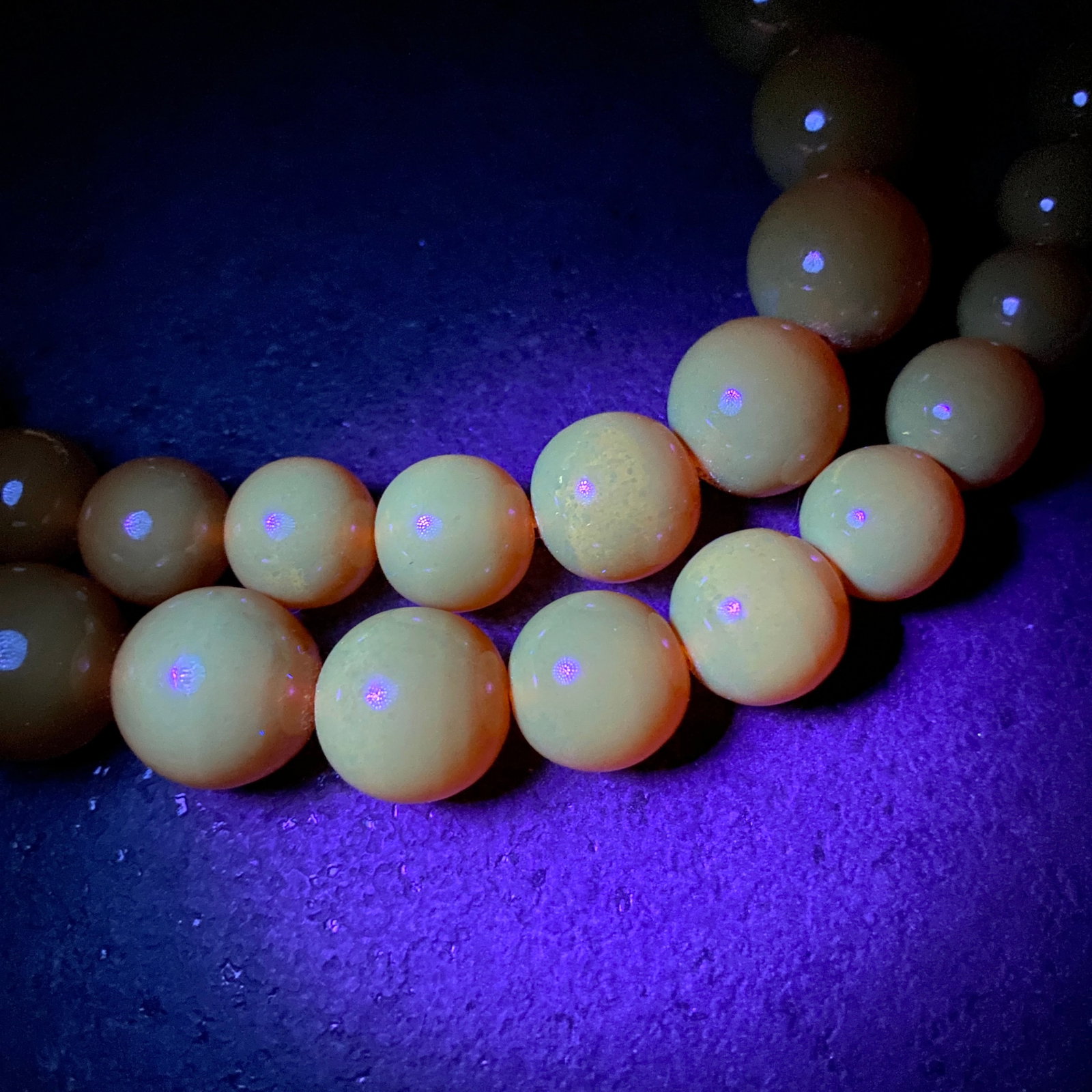 Antique Amber Necklace made from Round Amber beads - 8