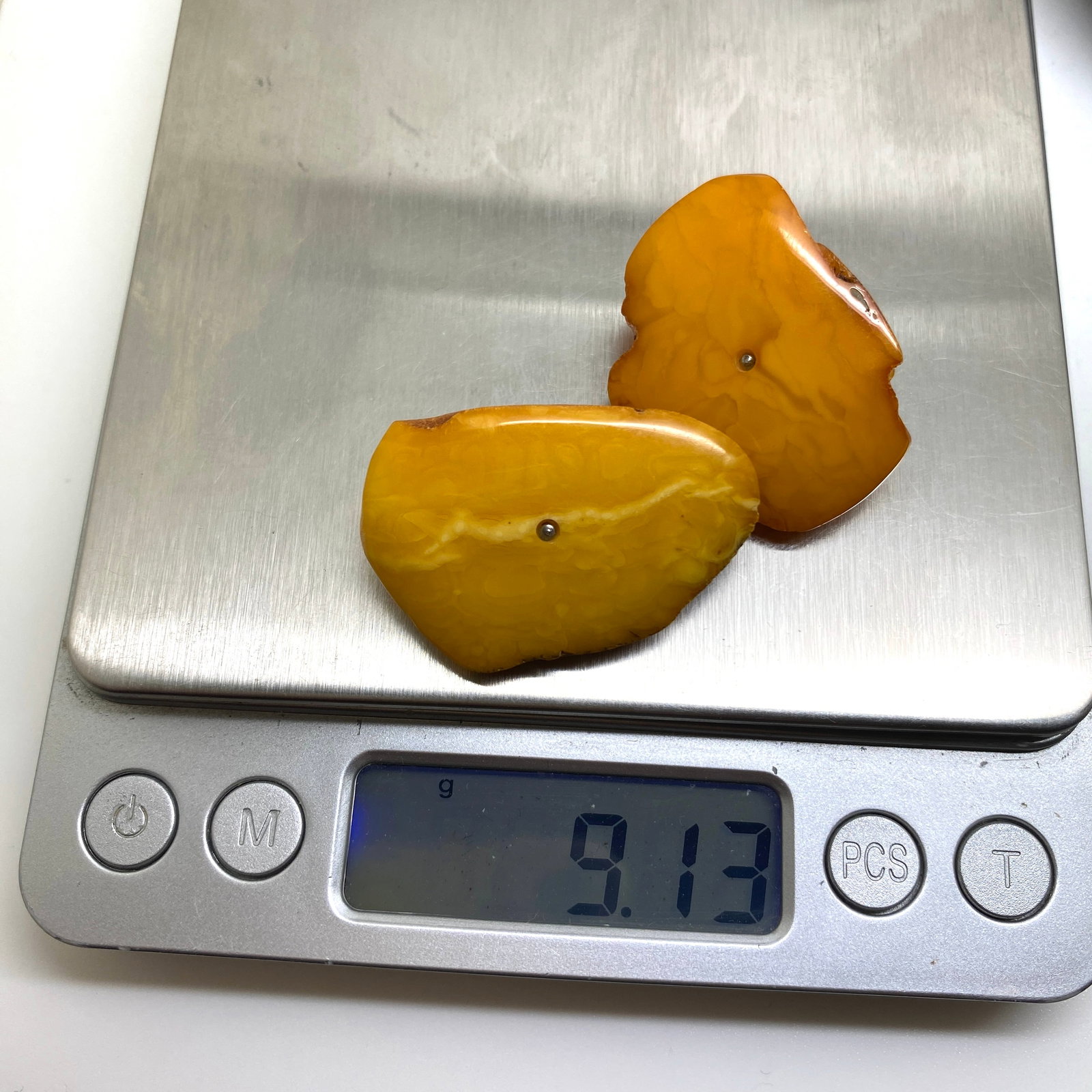 Phenomenal Unique Vintage Amber Cufflinks - 7