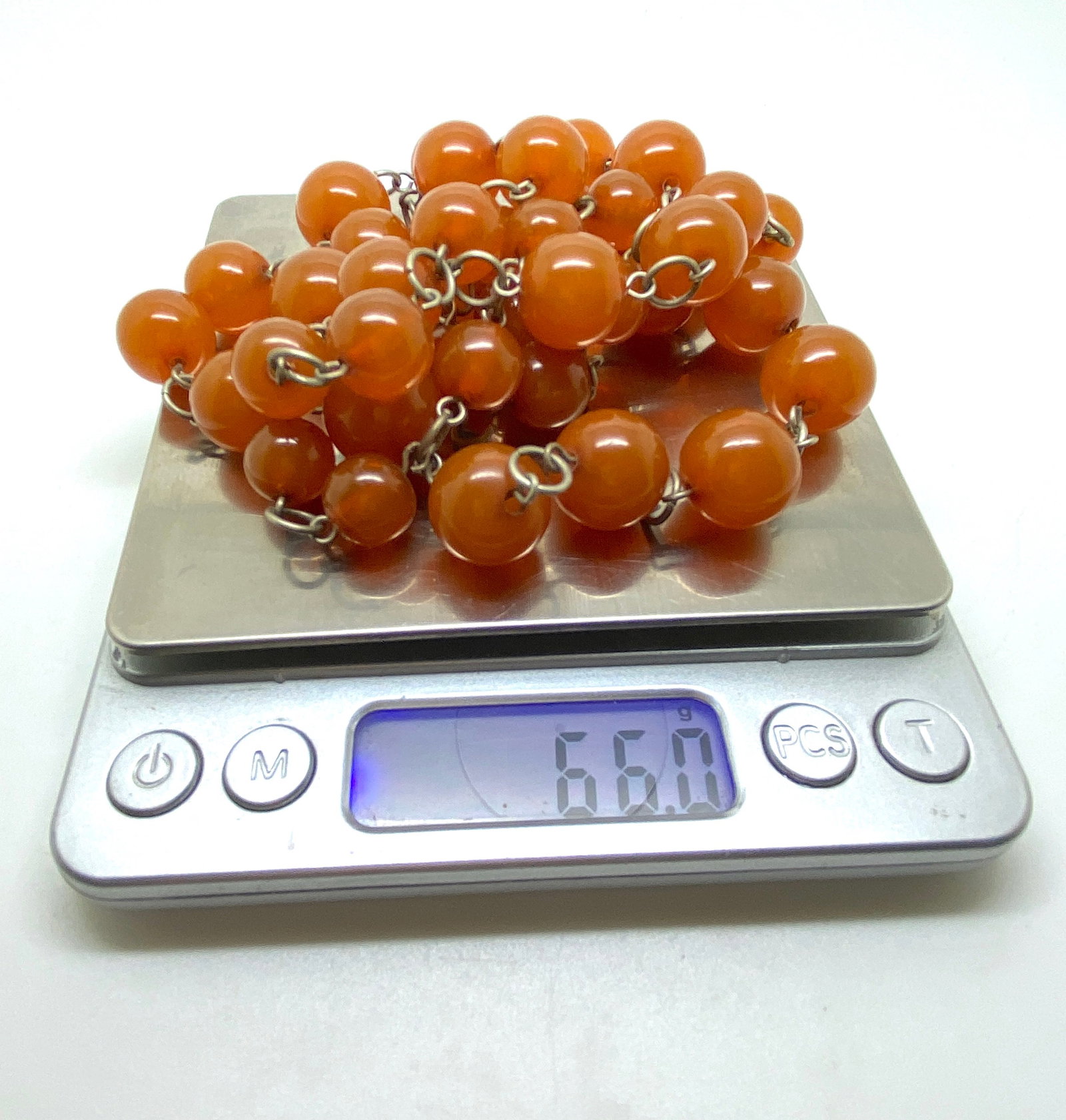 Alluring Amber Necklace made from Round Amber beads - 8