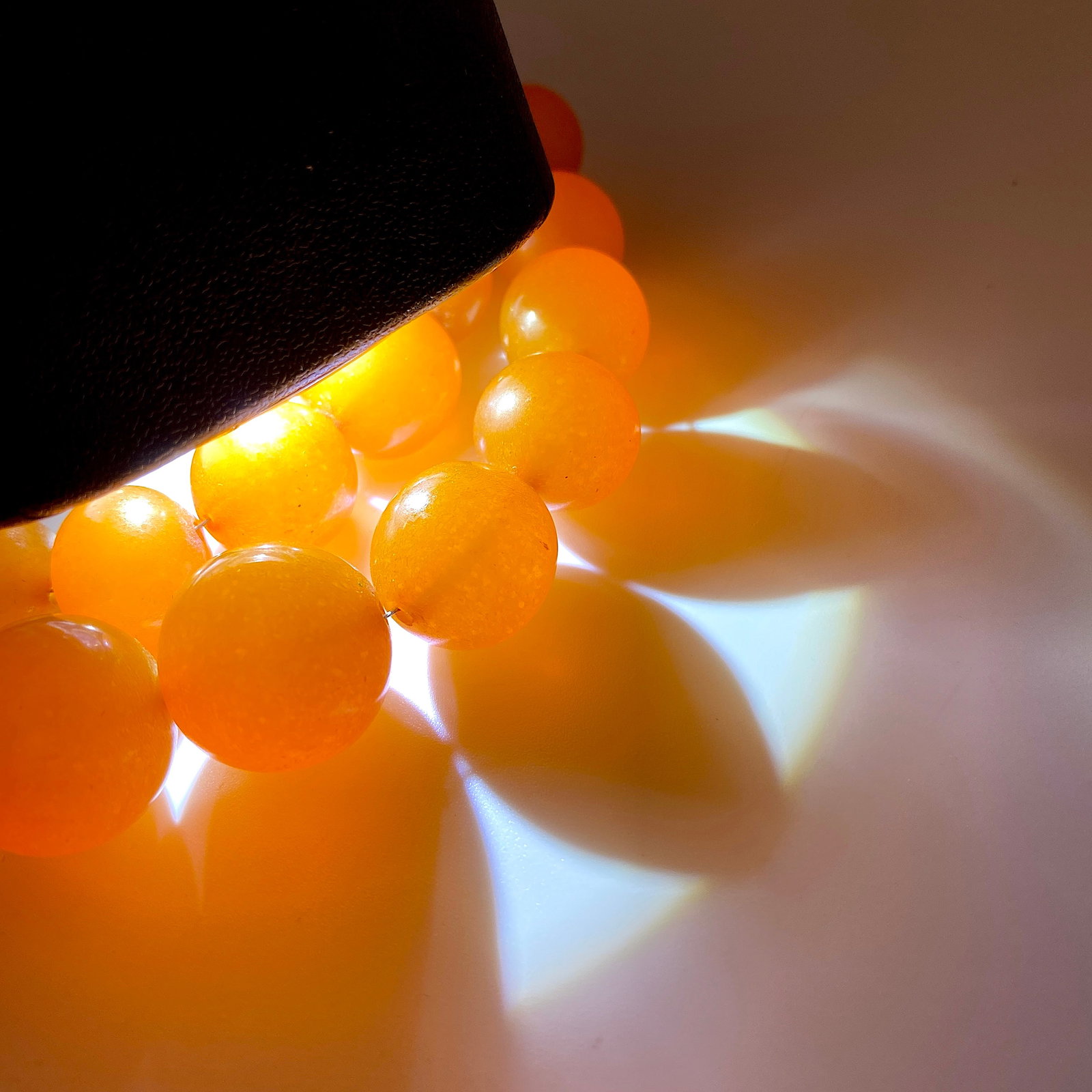 Exquisite Vintage Amber Necklace made from Hand Carved Amber beads - 5