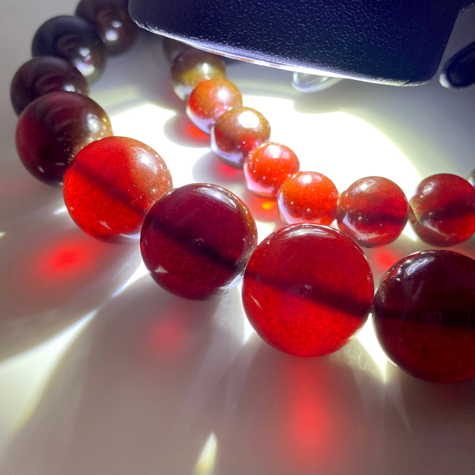 Stunning Unique Antique Amber Necklace made from Round Amber beads - 5