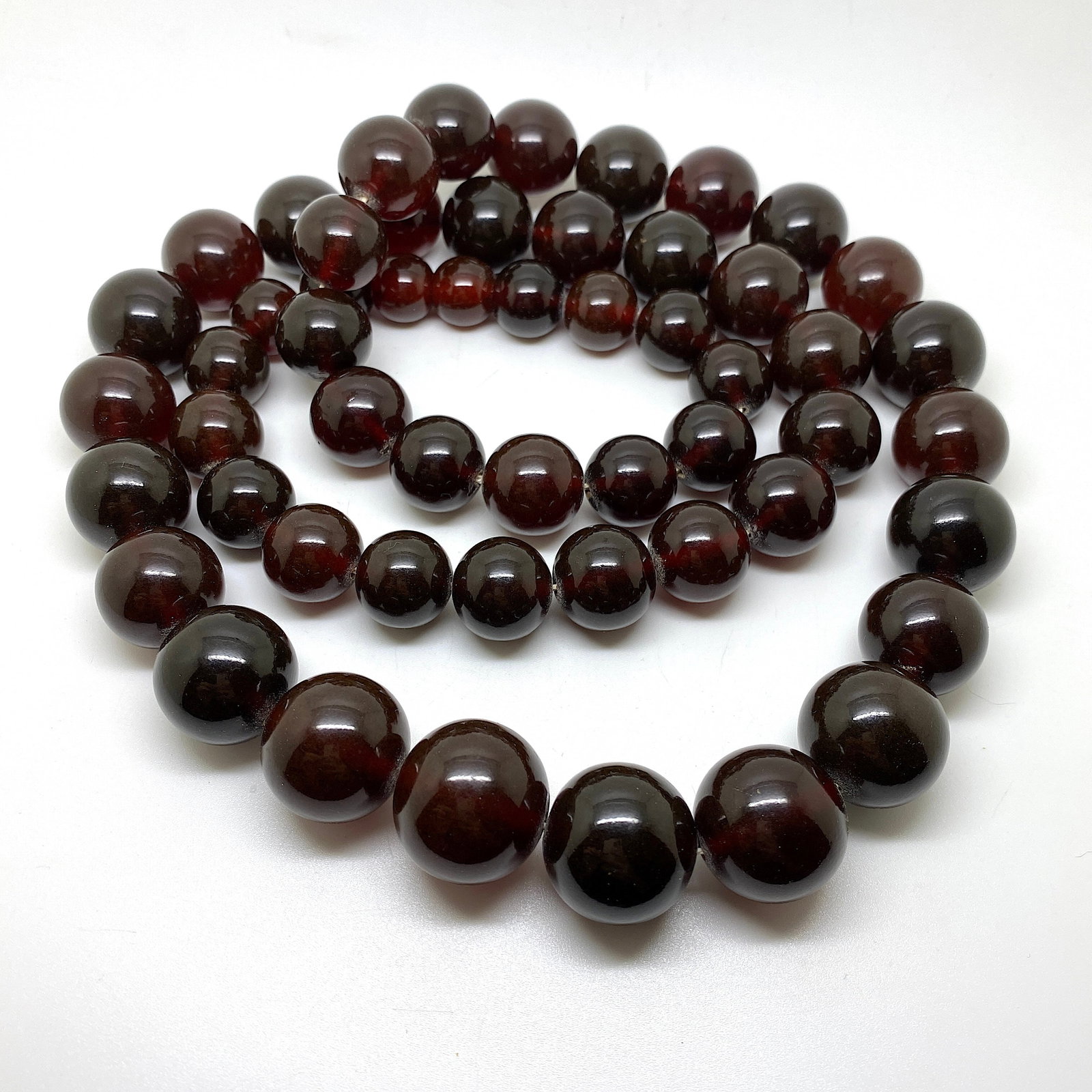 Stunning Unique Antique Amber Necklace made from Round Amber beads - 8